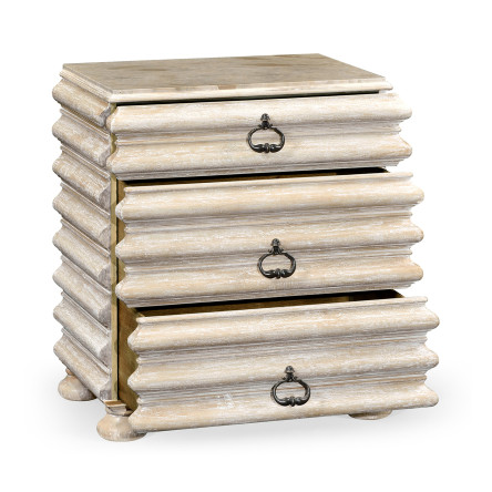 Rectangular Limed Acacia Chest of Drawers