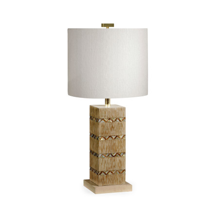 Herringbone Shell Inlaid Lamp