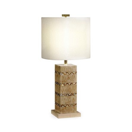 Herringbone Shell Inlaid Lamp