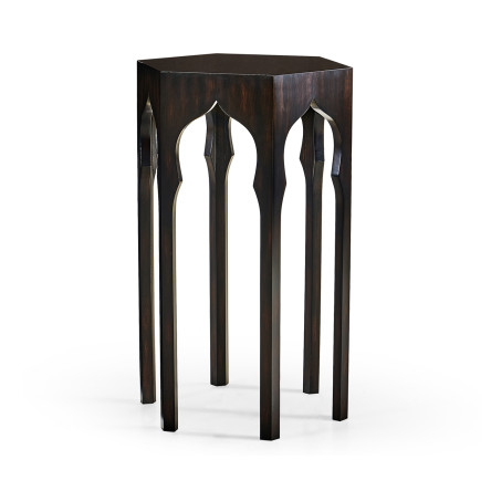 Hexagon lamp table (Ebonised)