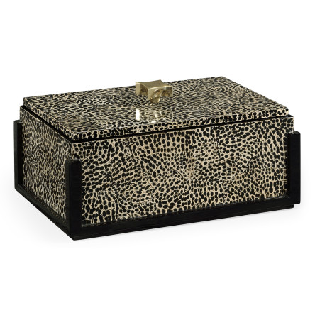 Rectangular Eggshell Box with Brass Handle