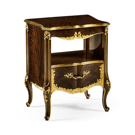 Mahogany & Gilded Nightstand
