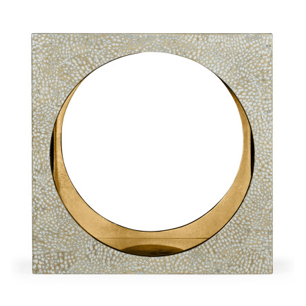 Square Circular Cut-Out Eggshell Stool