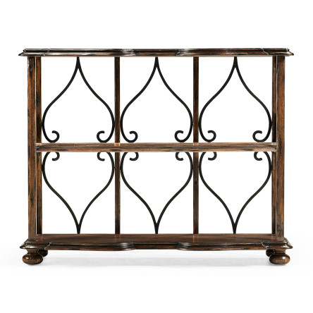 Two-Tier Étagère in Rustic Walnut