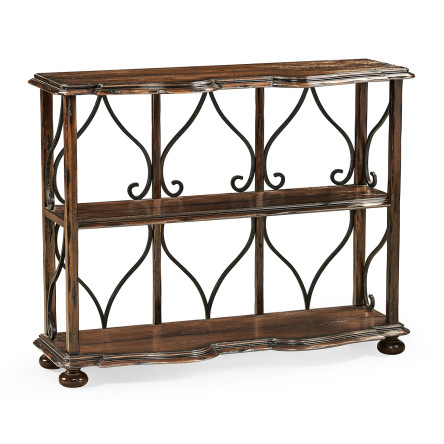 Two-Tier Étagère in Rustic Walnut