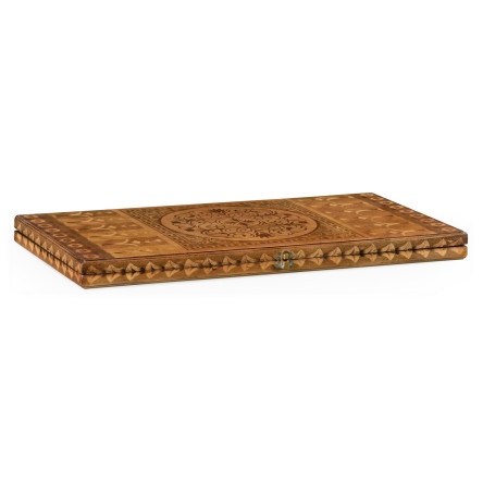 Floral Marquetry Backgammon Board