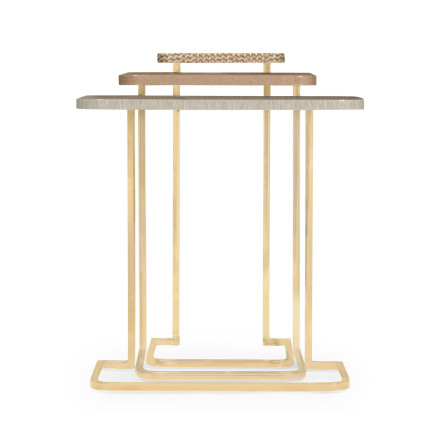 Brown Italian Layer Nesting Tables