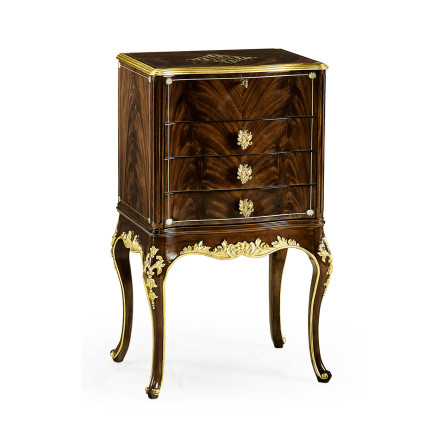 Mahogany & Gilded Jewellery Collectors Cabinet