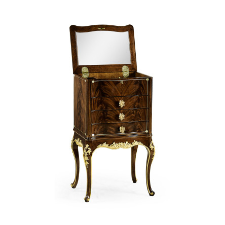 Mahogany & Gilded Jewellery Collectors Cabinet