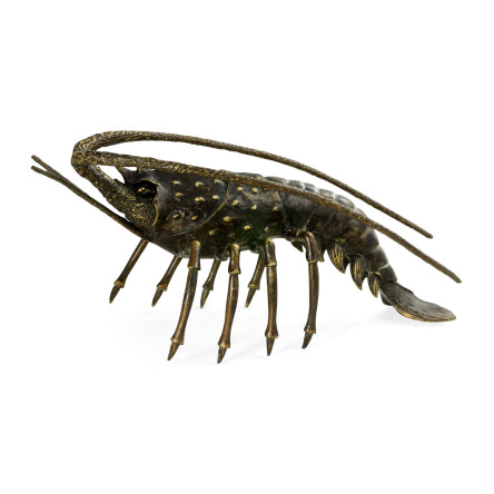 Antique Dark Bronze Langoustine