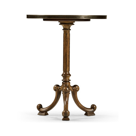Brown Mahogany Lamp Table with Brass Moulding