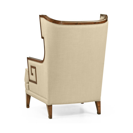 Biedermeier Greek Key Walnut Occasional Chair