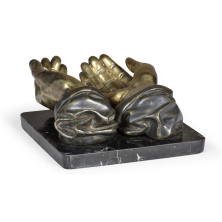 Double Light Brass Open Face Palms