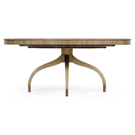 Round Bleached Walnut Dining Table 72