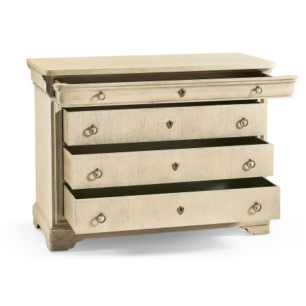 Entropy Louis Phillipe Drawer Chest - Bleached Walnut