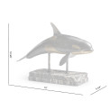 Killer Whale Bronze Statue with Marble Base