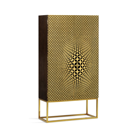 Four-Point Star 3D Geometric Cabinet