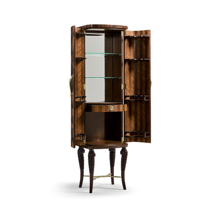 Feather Inlay Drinks Cabinet