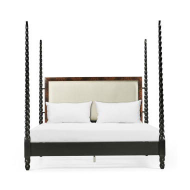 Tropical Walnut & Black Barleytwist US King Bed
