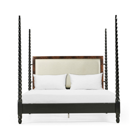 Tropical Walnut & Black Barleytwist US King Bed