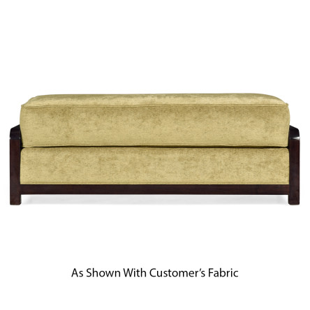 Sonokelling & Brown Rattan Ottoman
