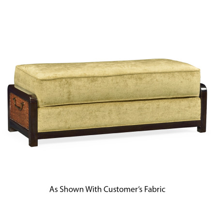 Sonokelling & Brown Rattan Ottoman