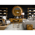 Dark Gold Walnut & Hand Painted TV Cabinet