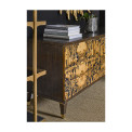 Dark Gold Walnut & Hand Painted TV Cabinet