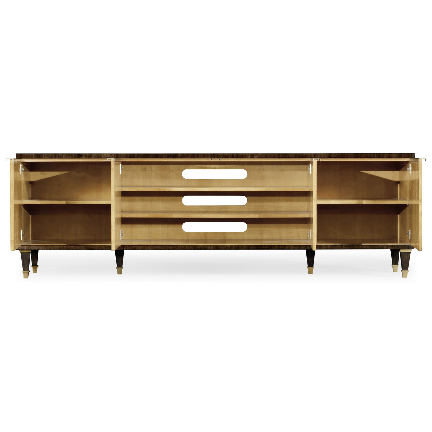 Dark Gold Walnut & Hand Painted TV Cabinet
