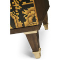 Dark Gold Walnut & Hand Painted TV Cabinet