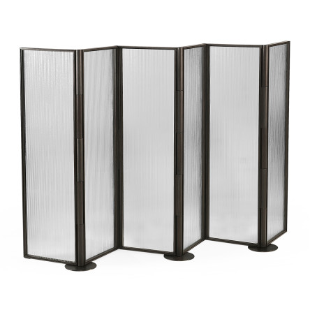 Dark Brown Ash & Grooved Glass Screen