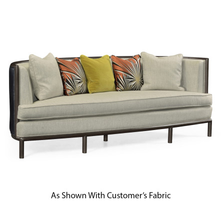 Rounded Dark Brown Ash Sofa