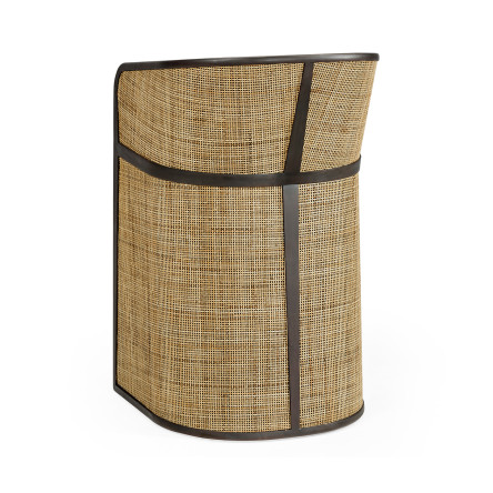 Dark Brown Ash Tub Bar Stool