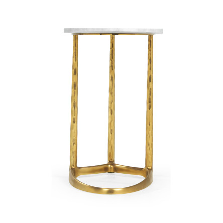 Fusion Brass Sofa Table with Marble Top