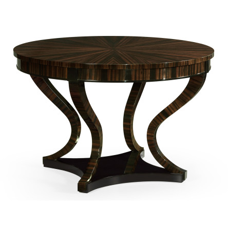 Round Macassar Ebony Centre Table