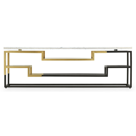 Fusion Low Bronze & Brass Console