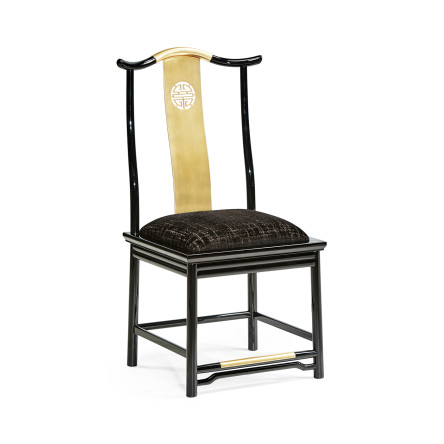 Fusion Black Gloss Dining Side Chair