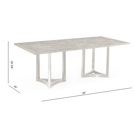 Gatsby Contemporary Grey Dining Table 84