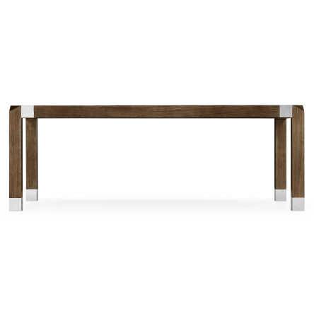 Bevelled Dark Grey Walnut Dining Table 84