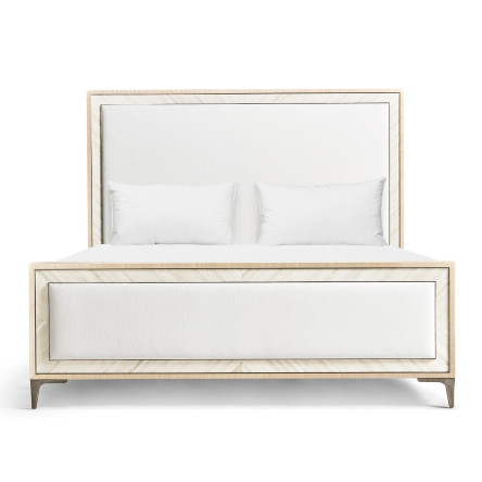 Tideline Bone & Linen-Blend Upholstered Bed