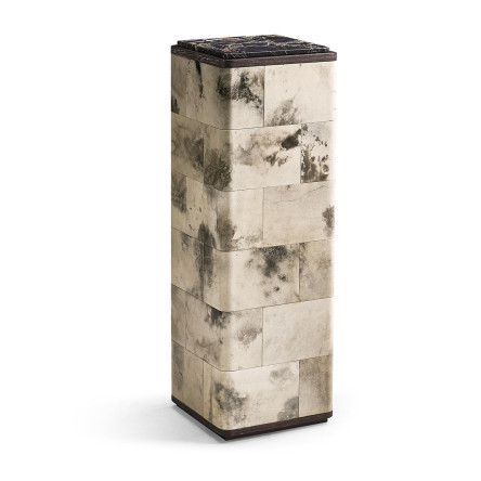 Truett High Pedestal Table Black And White