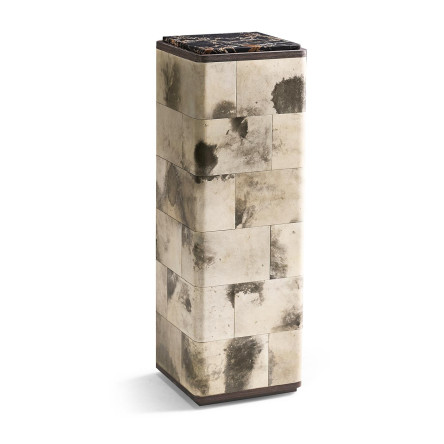 Truett High Pedestal Table Black And White