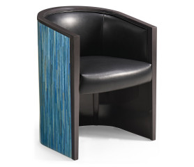 Sapphire Straw Barrel Chair