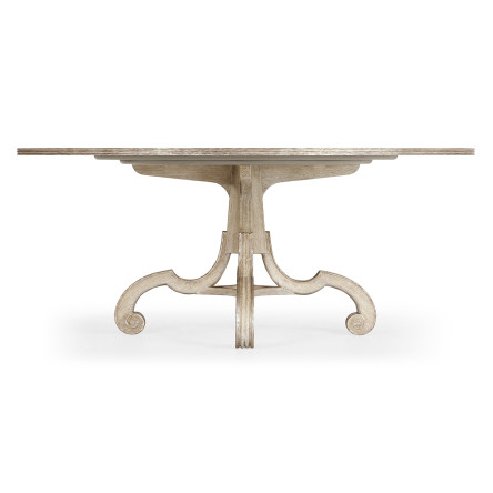 Lacock Venetian White Oak Dining Table with Silver Gilding 71