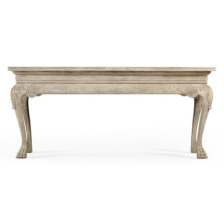 York Venetian White Oak Console