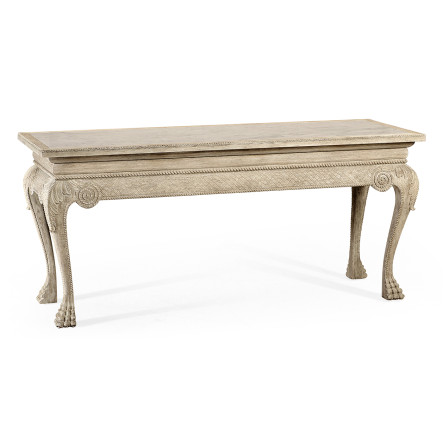 York Venetian White Oak Console