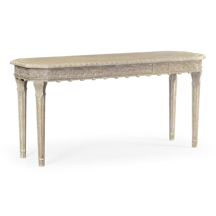 Bellefontaine Venetian White Oak Console Table