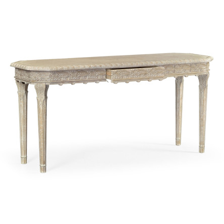 Bellefontaine Venetian White Oak Console Table