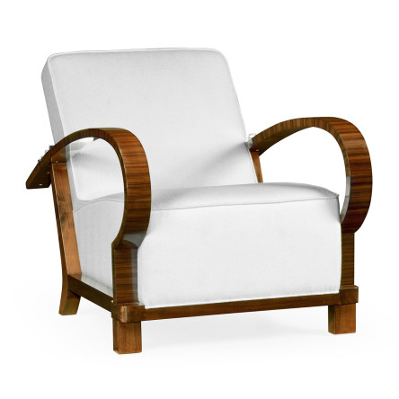 Moderne High Lustre Santos Rosewood Arm Chair