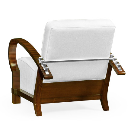 Moderne High Lustre Santos Rosewood Arm Chair